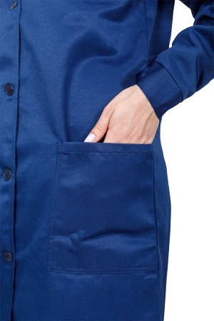 Халат СТАНДАРТ летний, т/синий-василек, женский Хал 013