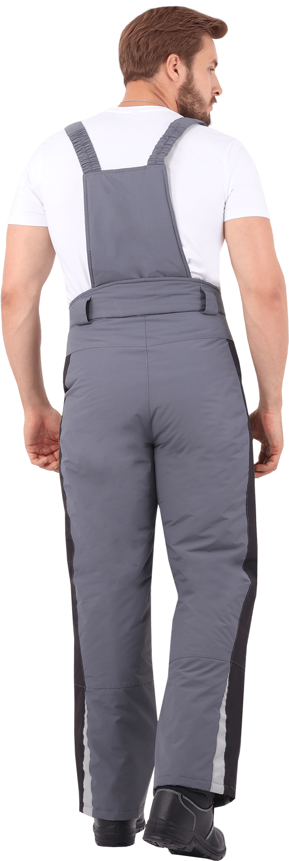 Брюки мужские ХАЙ-ТЕК от пониженных температур воздуха и ветра, механических воздействий и ОПЗ, серый/черный Брю 307