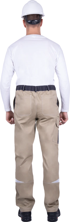 Брюки мужские ТУРБО SAFETY от механических воздействий и ОПЗ, бежевый/темно-серый Брю 405