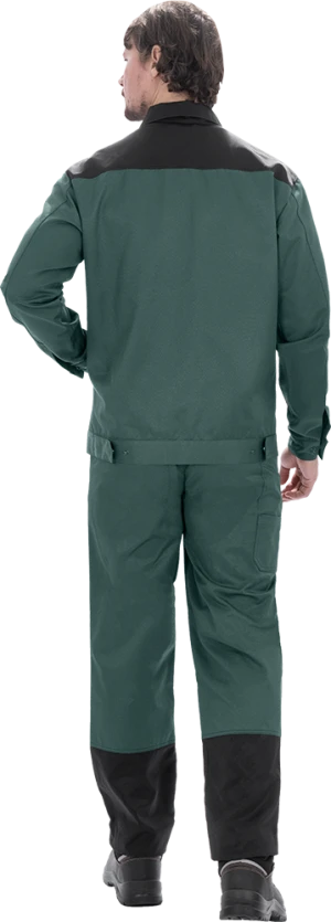 Костюм мужской ТЕХНИК 2 от механических воздействий и ОПЗ (куртка, полукомбинезон), темно-зелёный/черный