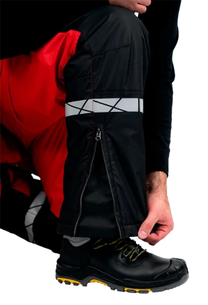 Комбинезон мужской ПИЛОТ от пониженных температур, механических воздействи и ОПЗ, цв. красный-черный