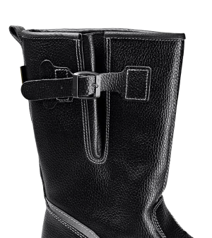 Сапоги TURBO с КП шерст. мех, хромовые ПУ/нитрил ( Сап. 083 )