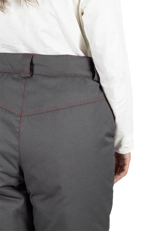 Костюм женский КМ-10 ЛЮКС от пониженных температур воздуха и ветра, механических воздействий и ОПЗ (куртка, брюки), серый/красный/черный