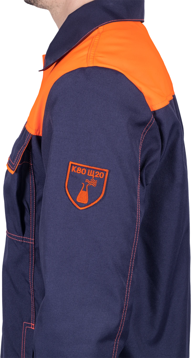 Костюм мужской ХИМОС (куртка, брюки, берет) от растворов кислот и щелочей, механических воздействий