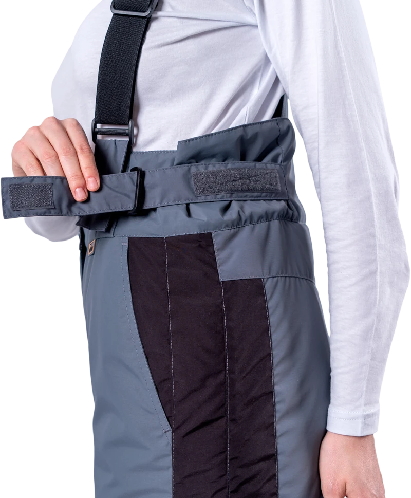 Брюки женские ХАЙ-ТЕК SAFETY от пониженных температур воздуха и ветра, механических воздействий и ОПЗ, серый/черный Брю 231